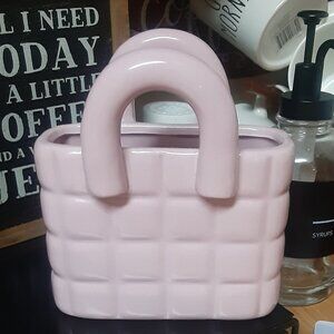 Ceramic Pink Purse Vase